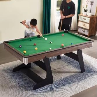 Pool Table, Sturdy & Safe Billiard Table with Adjustable Height for Kids & Adults - color: H
