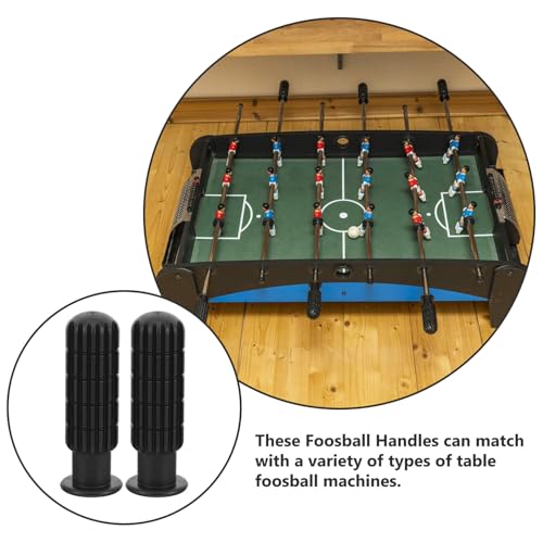 Professional Non-Slip Foosball Handles Replacement for Table Soccer Rods Plastic Grip Compatible with Standard Football Machines Easy to Install for Long-Term Use