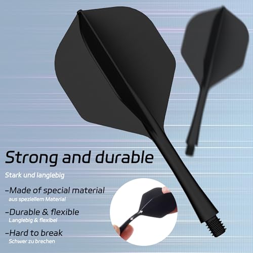 CyeeLife Integrated Dart Flights and Shafts | 2BA Thread | Professional All-in-One Molded Dart Accessories - color: 12 Pack