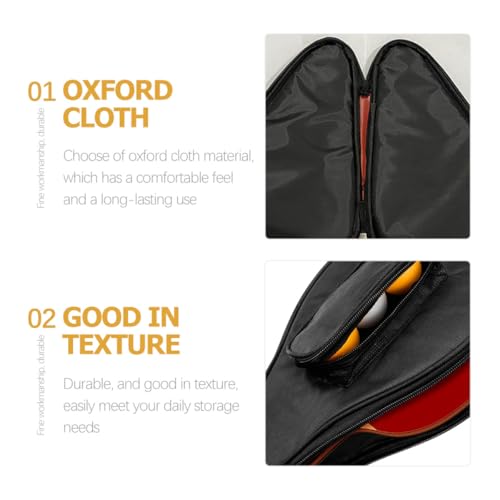 MAGICLULU Table Tennis Paddle Bag Protective Organizing Case with Ball Compartment Black Storage for Ping Pong Racket Players