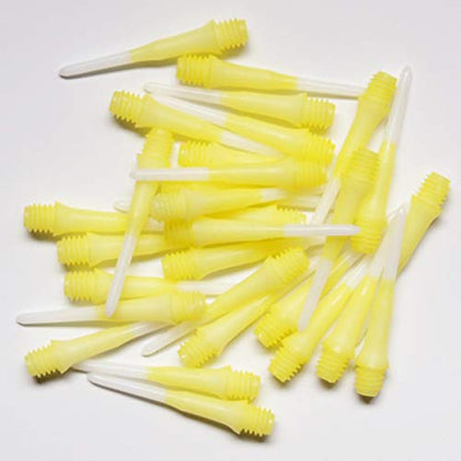 Lstyle Dart Tips: Original Lippoint - Soft Tip Dart Points - 2BA Thread - Regular Length - 2 Tone Yellow 2 Pack - color: Yellow 2-Tone