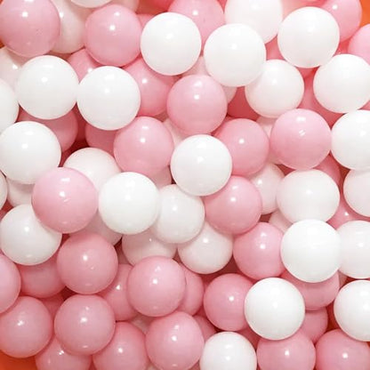 MoonxHome Ball Pit Balls for Toddlers, BPA Free Crush Proof Plastic Toy Balls for Ball Pit, Children's Pool Water Toys, Macaron Ocean Balls for Play Tent 2.15 Inch Pack of 100 200 500 800 1000 - color: Mcr-white&pink