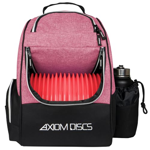 Axiom Discs Shuttle Disc Golf Backpack Bag (Choose Your Style and Color) - color: Heather Red, style: Without Velcro Side Panel