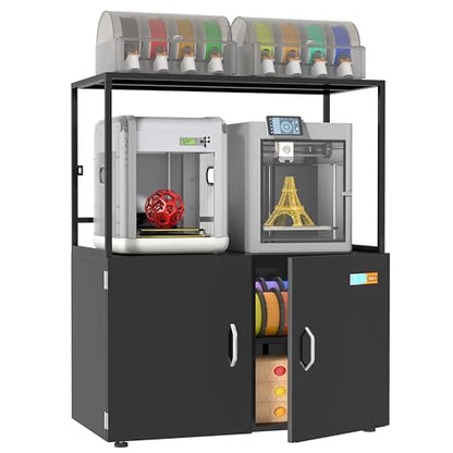 300L Large 3D Printer Filament Storage Stand & Sealed Cabinet with Dehumidifier | Industrial Sealed Cabinet Holds 160 Spools | Protects PLA, ABS, PETG, TPU from Moisture & Oxidation - color: 300l Black
