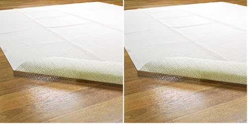 Superior Premium Easy Install Light-Weight Strong Grip Textured Rubber, Reversible Beige Hard Floor Surface Protection Area Rug Pad, 2' x 8', Cream (Pack of 2) - size: 2' x 8' (Rectangular) (Pack of 2)