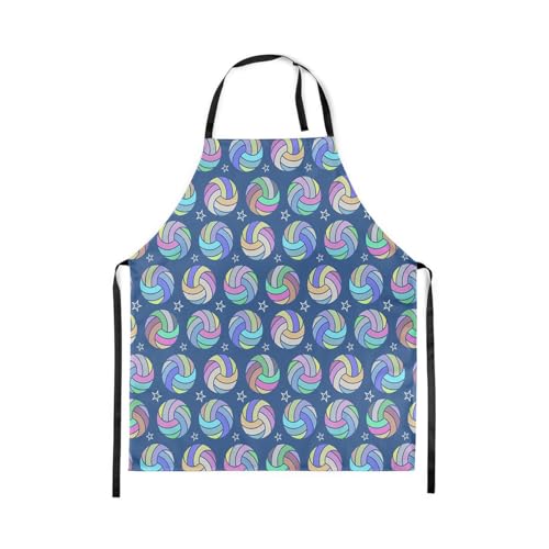 Manfei Volleyball Kids Kitchen Apron - color: Colorful
