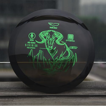 Yikun Midrange Disc Golf Disc-Overstabel Golf Mid-Range,PDGA Approved Great for Competition,Leisure and Entertainment - color: black