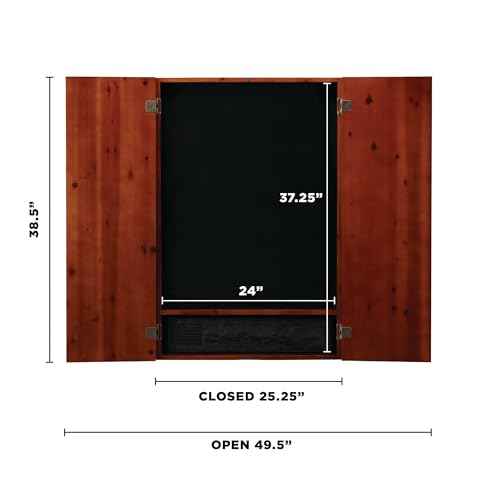 Viper 800 Electronic Dartboard, Metropolitan Espresso Cabinet, Laser Throw Line & Shadow Buster Dartboard Light Bundle - color: Cinnamon, style: Laser Throw Line