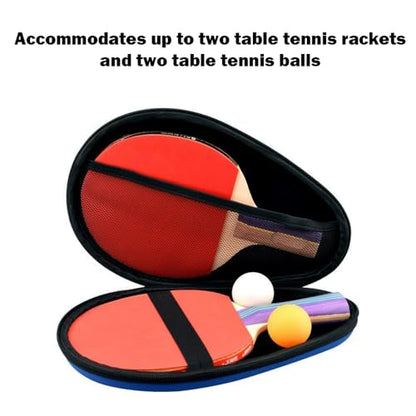 Personalized Table Tennis Racket Case, Custom Hard Shell Ping Pong Storage Bag Ping Pong Paddles Case with Zipper Can Hold 2 Short-Handled Rackets or 1 Long-Handled Racket - color: Red