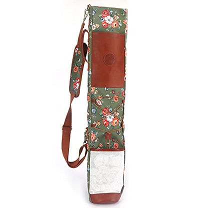 TOURBON Canvas Golf Bag for Women Driving Range Travel Golf Carry Case