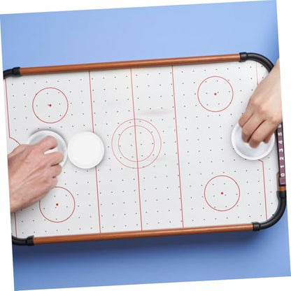 VICASKY Table Ice Hockey Pucks and Replacement Accessories for Home Air Hockey Tables Durable White Mallets with Felt Grip and Pucks for Competitive Game Rooms