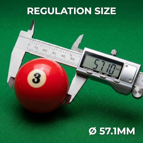 KONLLEN Single Replacement Pool Ball – 2-1/4" Regulation Size & Weight Billiard Ball Made of Phenolic Resin (Choose 1–15 or Cue Ball) - color: #3