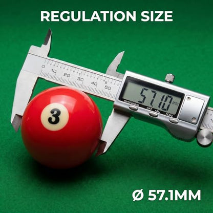 KONLLEN Single Replacement Pool Ball – 2-1/4" Regulation Size & Weight Billiard Ball Made of Phenolic Resin (Choose 1–15 or Cue Ball) - color: #3