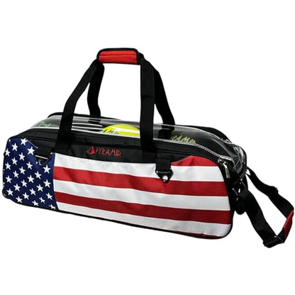 Pyramid Path Slim Triple Tote Roller Bowling Bag (No Shoe Pocket) With Large Side Accessory Pockets - Lightweight and Designed for Travel