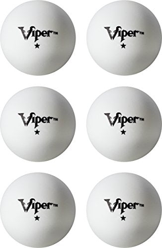 Viper Table Tennis Balls: White 40 mm Regulation Size, 6 Pack - style: 1 Star Rating
