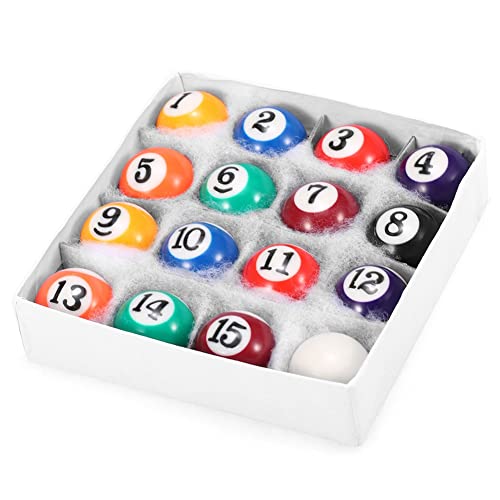 Professional 25mm Children Billiards Table Balls Set Resin Small Pool Cue Balls Full Set 16 Pcs Billiard Balls Set