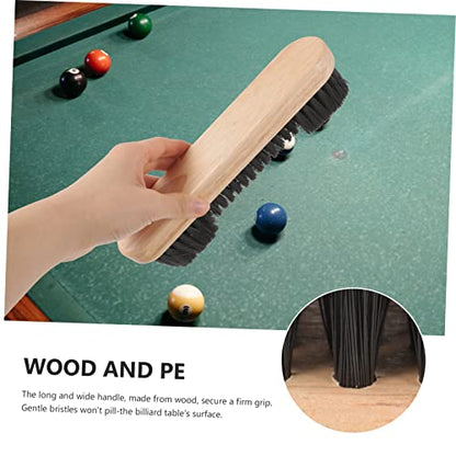 2pcs Billiards Pool Table Cleaning Brush Set Wooden Felt Brush for Thorough Table Surface and Rail Maintenance No Scratch Design Essential Billiards Accessories