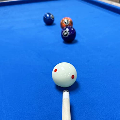 Pool Cue Ball 2-1/4" Standard Size Billiard Cue Ball Replacement for Training - color: Red Dots&Red