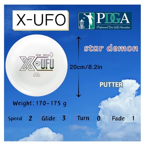 X-UFO Disc Golf Set - Disc Golf Starter Set 5 Pieces, with Putter, Driver, Mid-Range Discs, Mini Discs,Disc Golf Discs Set 170-178 Grams,PDGA Certified Golf Disc (Set 1) - color: Set 1