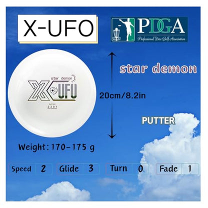 X-UFO Disc Golf Set - Disc Golf Starter Set 5 Pieces, with Putter, Driver, Mid-Range Discs, Mini Discs,Disc Golf Discs Set 170-178 Grams,PDGA Certified Golf Disc (Set 1) - color: Set 1