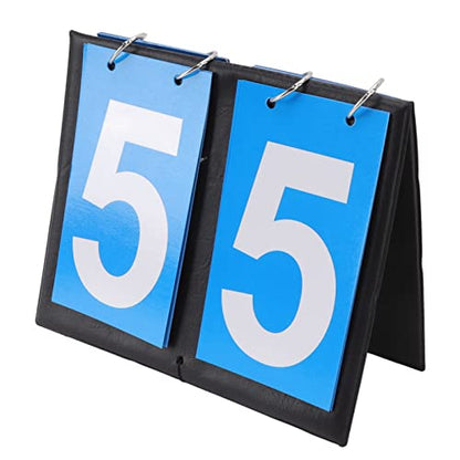 Fdit Digit Flip Scoreboard Portable Tabletop Score Keeper with Large Numbers Water PU Material for Basketball Football Volleyball Sports