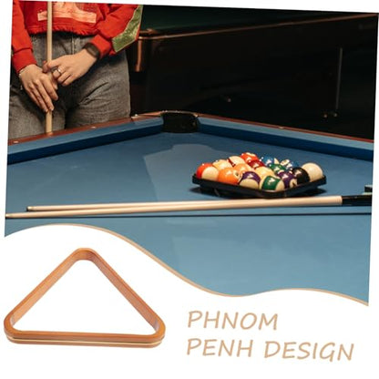 Pine Wood Billiard Ball Rack Triangle Pool Table Accessory for Standard Balls Neat Arrangement Portable Snooker Frame for Home and Tournament Use