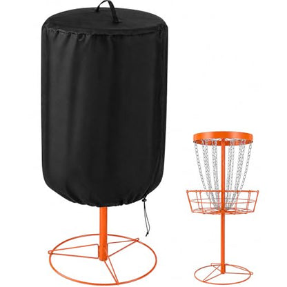 Disc Golf Basket Cover, 420D Heavy Duty Waterproof Fabric, Fits Disc Golf Baskets up to 27.5" D x 35.4" H, UV Resistant Weatherproof Dust Cover for Outdoor Storage