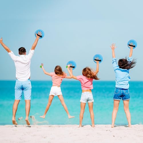 Ayeboovi Kids Toys Toss and Catch Ball Game 6 Paddles 3 Balls Outdoor Beach Pool Yard Games Toys for 3-12 Years Old Boys Girls Family Games Birthday Gift Easter Basket Stuffers for Kids - style: 6 Paddles 3 Balls