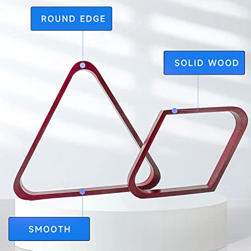 GSE Games & Sports Expert 8-Ball Triangle & 9-Ball Diamond Pool Ball Racks with 2-1/4" Standard Pool Balls, Billiard Balls and Racks Set, Pool Table Accessories (Several Colors Available) - color: Pearl Style Balls, style: Mahogany Racks