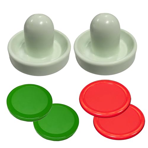 Home Pro Air Hockey Kit - (2) White Mallets, (2) Red Pucks 3-3/16", (2) Quiet Pucks 3-3/16"