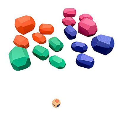 A Wood Rock Stacking Game