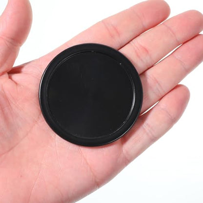 8 PCS 2.5 in Air Hockey Pucks, 4mm Red and Black Durable Plastic Hockey Pucks for Game Tables Accessories, Compatible with Standard Pushers and Goals