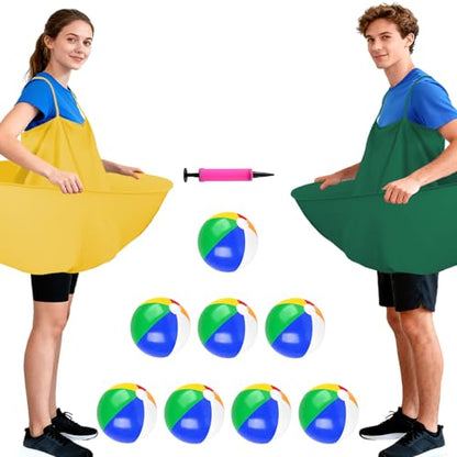 Granny Pants Yard Game Granny Pants Game with Strap Giant Yard Pant Toss Game Outdoor Party Game Granny Pants Outdoor Game with Bouncy Balls and Pump for Family Reunion Day Backyard Gatherings - color: Green Gold