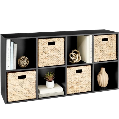 Best Choice Products 8-Cube Storage Organizer, 11in Shelf Opening, Bookcase, Display Shelf, Customizable w/ 3 Removable Back Panels – Black - color: Black, size: 8-Cube, 11in Shelf Opening, No Legs