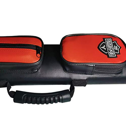 2x2 Hard cue case Oval Pool Cue Billiard Stick Carrying Case - color: A06-Red