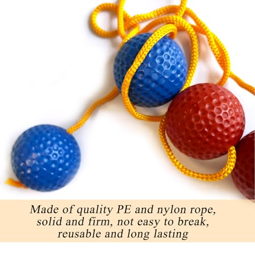 16PCS Ladder Ball Set Ladder Toss Balls Replacement Balls with Storage Bag for Toss Match (Red Blue Green Orange)