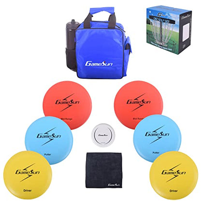 Disc Golf Set with 6 Discs and Mini Disc,Starter Disc Golf Bag,Towel