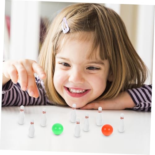Miniature Bowling Set with Pins and Balls Bowling Game for Dollhouse Decor Lightweight and Portable for Family Entertainment and Imaginative Play