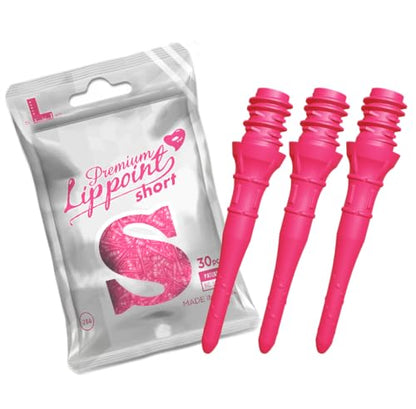 L-style Premium Lippoint - Soft Tip Dart Points - Short Length - color: Neon Pink