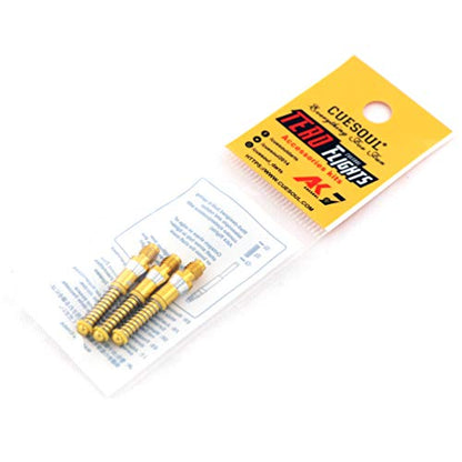 CUESOUL TERO AK7 Aluminum Dart Shafts 25.2mm Built-in Spring Telescopic for Steel Tip Darts and Soft Tip Darts - color: Gloden