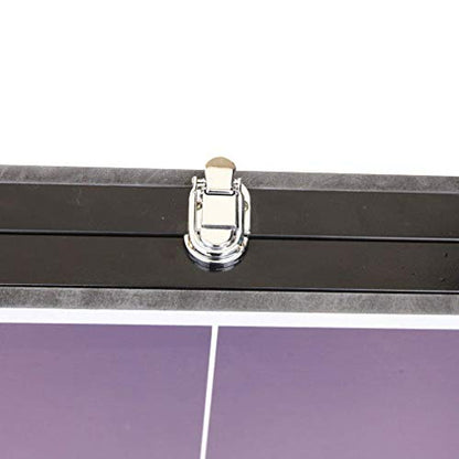CIATRE Midsize Foldable & Portable Table Tennis Table Set with Net and Paddles for Indoor and Outdoor Play