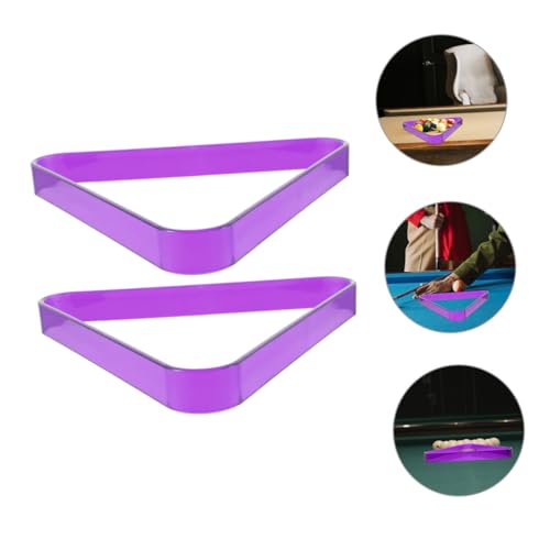 2pcs Pool Billiard Ball Rack Triangle Holder for Snooker and Pool Tables Portable and Compact Billiards Accessory for Home Club and Game Use