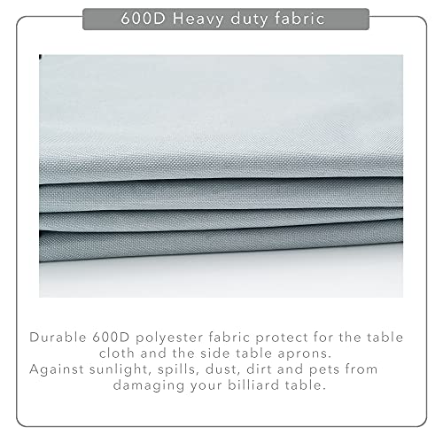 7/8/9FT Heavy Duty 600D Polyester Canvas Billiard Pool Table Cover(7 Colors Available) (Gray, 7-Foot) - color: Grey, size: 7-Foot