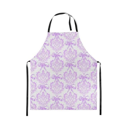 Manfei Blue Bowknot Kids Kitchen Apron - color: Purple