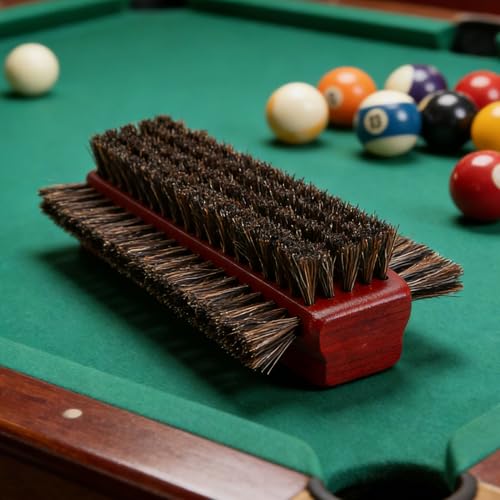 Tyenaza Billiards Pool Table and Rail Brus, Wooden Pool Table and Rail Brush Set, Billiard Pool Table Nylon Brush Wood Handle Billiards Pool Snooker Accessories