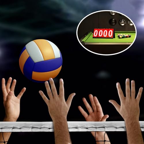 Tabletop Flip Scoreboard 4 Digits Portable Multifunctional Sports Scoreboard for Soccer Volleyball Basketball