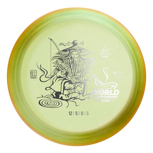 Yikun Disc Golf Ultra-Overstable Distance Driver|Pro Worlds 2025 Limited Edition|Powerful Hyzer Fade for Forehand/Backhand|Skip-Enhanced Approach Shots|PDGA Approved 170-175g - color: Pro Wolds 2025（Green）