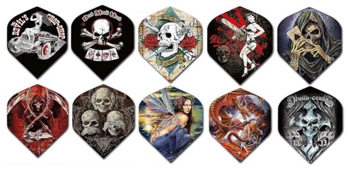 5 Sets (15 Flights) Alchemy Standard Size Dart Flights - Mixed Designs