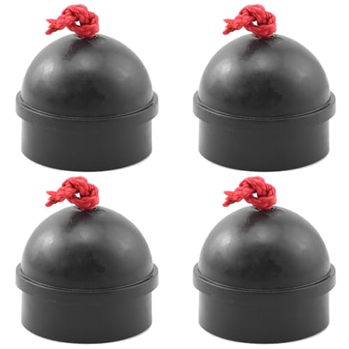 4pcs Cue Chalk Holder Rubber Non Slip Pool Chalk Holders Billiard Cue Tips Chalks Case No-Slip Cue Tip Chalk Billiard Pool Cue Chalk Holder with Cord for Snooker Pool, Black