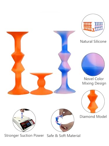 11Pcs Diamond Styled Valentine's Day Silicone Suction Cup Dart Game Pictionary Game for Family Party (Mix Color) - style: Mix Color